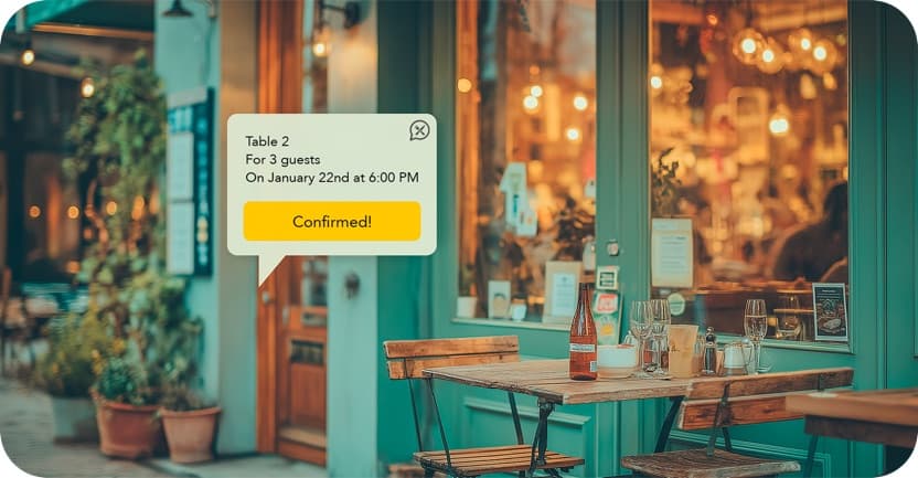 A reserved sign on an elegant dining table