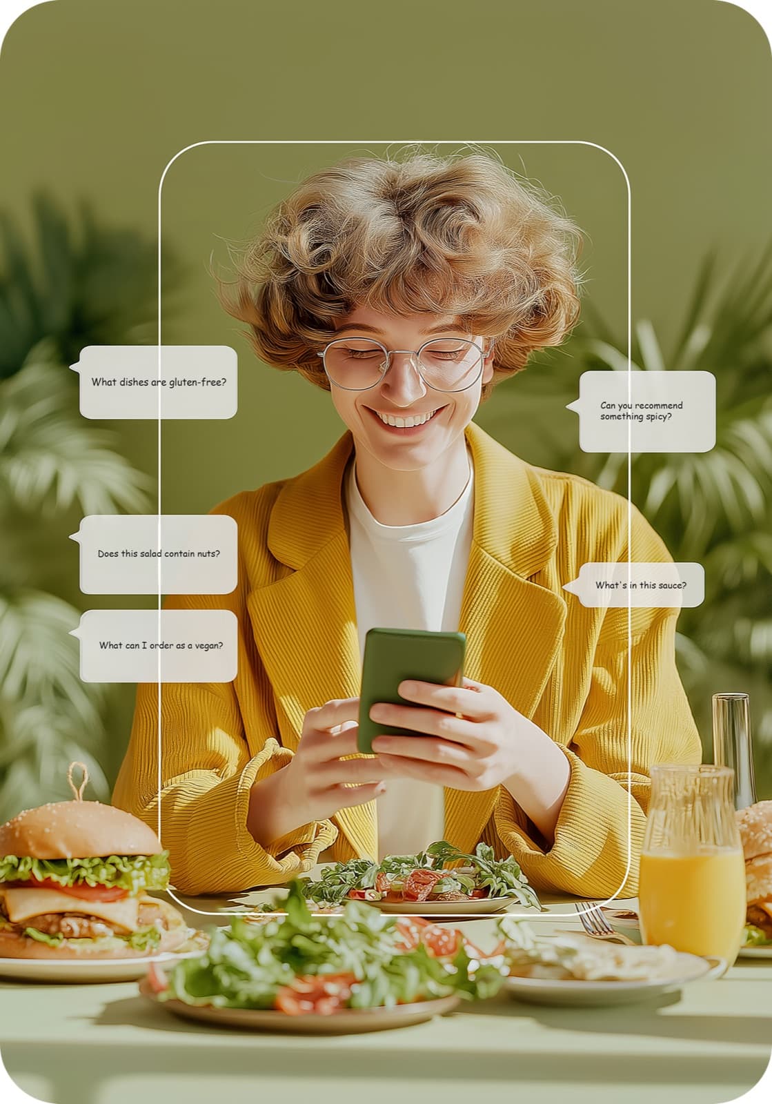 Guest scanning a Savory QR code with a phone